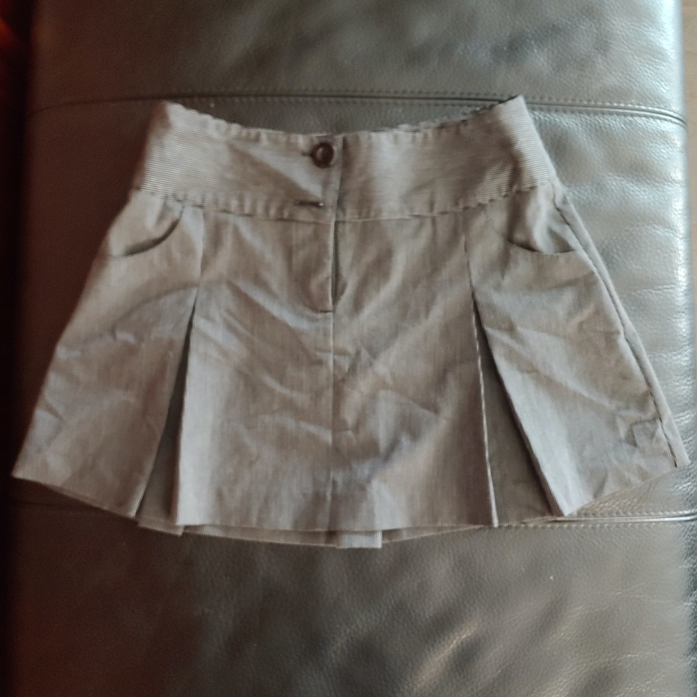 bebe Black and White Mini Skirt